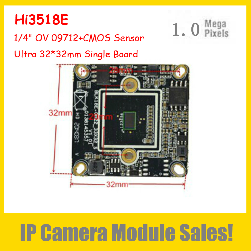 32 32mm Ultra Size IP Camera Module 1 0Megapixel Hi3518E DSP 1 4 OV 09712 CMOS