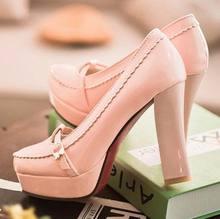 Mint green small fresh nude color candy color high heeled shoes platform shoes princess shoes fashion