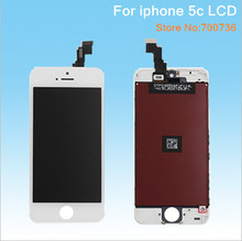Black/white mobile phone lcds for iphone 5c LCD assembly digitizer touch screen Free shipping