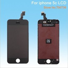 1136×640 pixels mobile phone assembly digitizer touch screen display for iphone 5c black/white Free shipping LCD for iphone5c