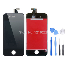 Free Shipping Original Black LCD Display screen for iPhone 4 4G Black Mobile Phone LCDs Supplier