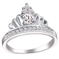 2015 CZ Diamond Crown Wedding Ring Platinum Plated Fashion Austrain Crystal Party Women Jewelry Anillos Mujer