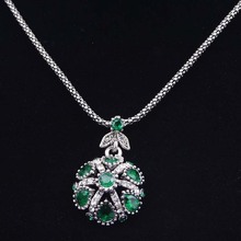 2014 Latest Popular Fashion Jewelry Dubai Antique Silver Retro Petal Shape Womens Size 50 Necklace