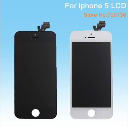Mobile Phone LCDs For Apple 5 display Free shipping DHL for iphone 5 LCD replacement touch