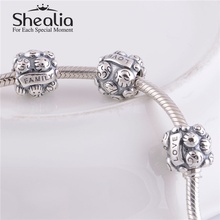 Authentic 925 Sterling Silver Love family Charm Beads DIY Craft Beads Jewelry Accessories Fits Pandora Style