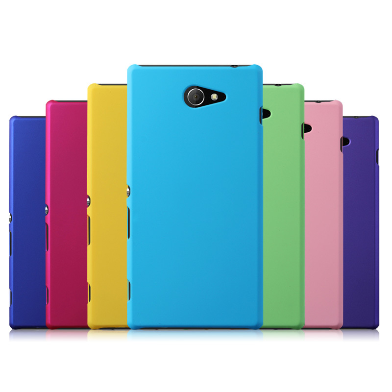 Free Shipping Colorful Oil coated Rubber Matte Hard Back Case for Sony Xperia M2 S50h M2