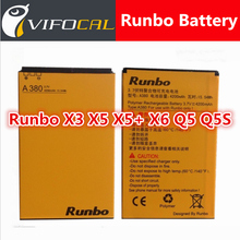 In Stock 100 Original 4200Mah A380 Battery For Runbo x3 X5 X5 X6 Q5 Q5S Smart