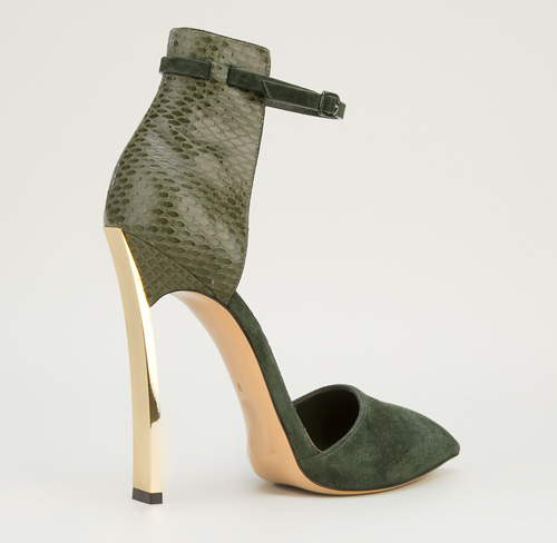 Noble Ankle Strap Heels Fashion Brand Genuine Leather Sexy High Heels Suede Toe Shoes Woman Zapatos