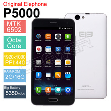 Original Elephone P5000 Octa Core Mobile Phone MTK6592 5 0 1920x1080 5350mAh Battery 16 0MP 2GB