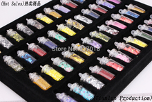 Wholesale 48 Bottles Nail Art Sequined Tips Decoration Tool Arcylic Nail Stickers Mixed Design Case Set