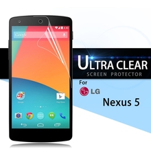 3 Pcs/lot Ultra Clear Screen Protector For LG Nexus 5 Glossy Screen protector Film With Package High Quality
