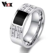 Men’s ring Jewelry wholesale Stainless Steel Beauty Crystal  Mens Ring
