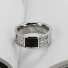 Men s ring Jewelry wholesale Stainless Steel Beauty Crystal Mens Ring