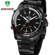 New Fashion Classical WEIDE Mens Sports Watches Military Army Full Steel Date Alarm Analog LED Digital