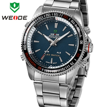 New Fashion Classical WEIDE Mens Sports Watches Military Army Full Steel Date Alarm Analog LED Digital