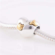 New Arrival 925 Sterling Silver Heart Charm With 14K Gold Cupid Arrow Fits pandora Bracelets Antique