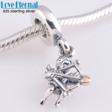 2014 new cupid dangle charms fits pandora style bracelets diy 925 sterling pendants for jewelry making