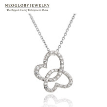 Neoglory Cubic Zirconia Heart Love Necklaces & Pendants for Women Cubic Zirconia Jewelry Accessories Spring Statement 2014 New