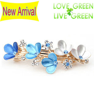 2014 new arrrival Free Shipping women wedding bridal rhinestones flower Hair jewelry Headress hairpin barrettes accessories
