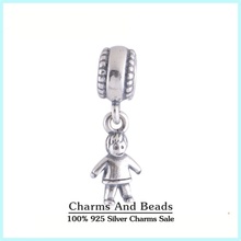 925 Sterling Silver Boy Kids Dangle Pendant Thread Charms Fits Pandora Style Charm Bracelet Necklaces & Pendants