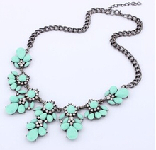 Fashion Pop 11 Colors 2014 New Hot sho rouk High Quality Rhinestone Crystal Statement Necklace Necklaces