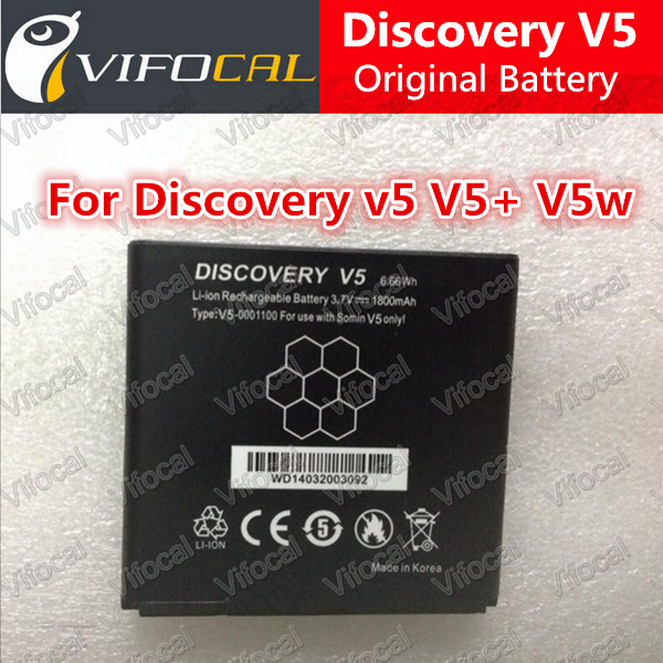 Discovery v5 battery 100 Original 1800mAH Battery For Discovery v5 V5 V5W Smartphone Free Shipping Track