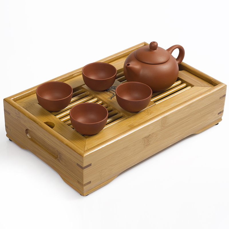 JiaLe Free Shipping Drinkware ZiShaTea Servic 27 17 6 5CM BambooTea Tray Teapot Tea Ceremony Mini
