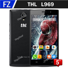 In Stock Original THL L969 5″ IPS MTK6582 Quad Core Android 4.4.2 4G LTE Mobile Phone 1GB RAM 8GB ROM 5MP CAM LTE Smartphone