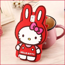 Newest Soft Silicon Hello Kitty Rabbit Cover Case for Samsung Galaxy NOTE3 N9000 Wholesale Mobile Phone