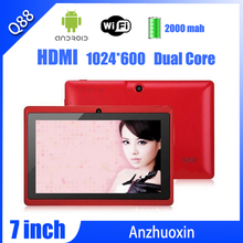 Promotional Christmas Gift 7 inch Android 4.4 Tab Dual Core Tablet for Kids Free Shipping