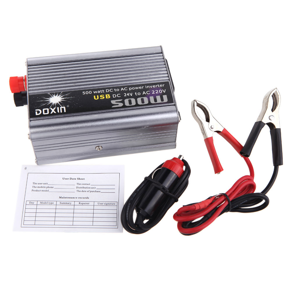 Купить 500W Вт автомобиль питания инвертор преобразователь dc 24v ac ...