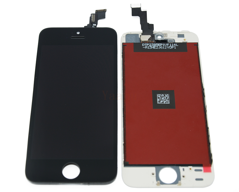 Free Shipping A quality 5C Mobile Phone Parts For iphone 5C LCD white With Touch Screen