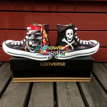 Pre Order for Christams Gifts for Men Women Pirate Black Converse Shoes All Star Sneaker Hand