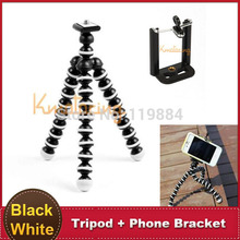 Mini Camera Tripod Black White Flexible Ball Leg Octopus Portable Mobile Phone Bracket Stand DV Clipper