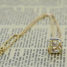 2014 Women Fashion Letter Pendants & Necklace Gold Plated Letters A To Z  Chain Necklace