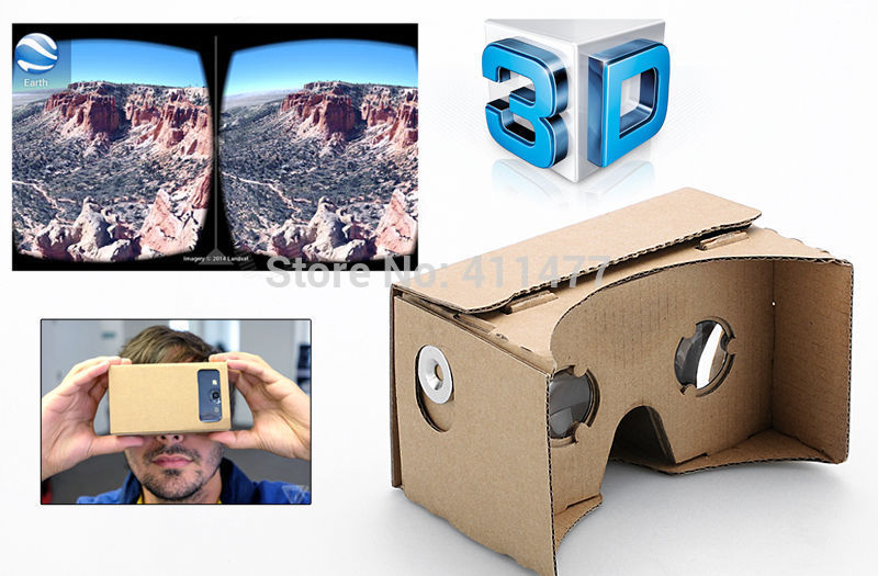 Купить DIY 3d google картонные очки - виртуальная реальность ...