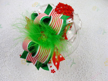 lot 20pc baby girl Christmas holiday Thanksgiving gift 1 5inch crochet headbands with hair bows clip