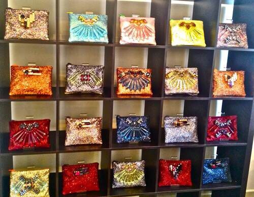 32style 2014 New Arrival Corloful Shourouk Luxury Packages Street Snap Shows Large Brand Sequins gem Hand