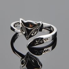 Women adjustable Fashion Jewelry Stylish Fire Fox Love Silver Plated Ring for Girls Lady XMPJ241