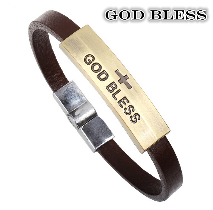 Copper slot cross bracelet