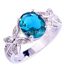 Wholesale Novelty Fangle Oval Cut Green Topaz 925 Silver Ring Size 9 New Design New Fashion Jewelry 2014 Gift  For Women