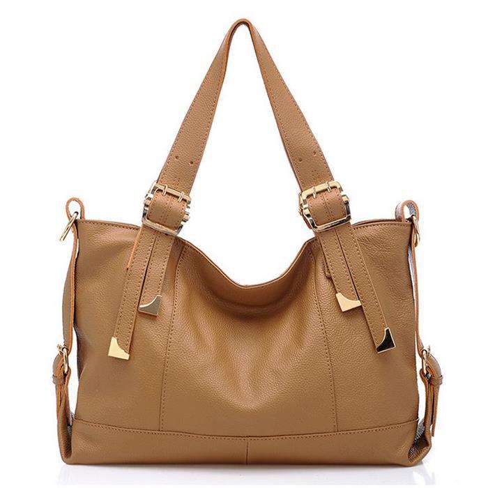 2015 New Genuine Leather Bag Women Handbag Belt Decoration Shoulder Bag Fashion Women Messenger Bags Trendy