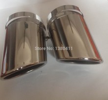 Новый 1 пара серебро S-line хромированные выхлопные глушителя совет пригодный для Audi Q7 3.0 2007-2013 Q7