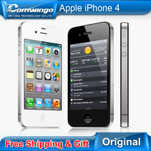 Original Unlocked Apple iPhone 4 phone 8GB / 16GB / 32GB ROM  IOS 720P Wifi  Free Gift Free shipping 1 year warranty