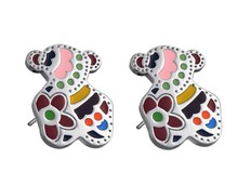 OPK JEWELRY stainless steel earring stainless steel stud colorful candy bear cute gift free shipping Hot fashion 214