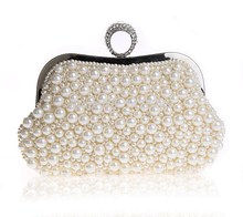 HYSON SHOP Luxury Beading Evening Bags w Ring Ball Clutch Women Handbag Evening Party bag Evening