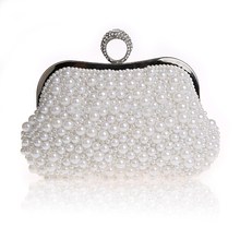 HYSON SHOP Luxury Beading Evening Bags w Ring Ball Clutch Women Handbag Evening Party bag Evening