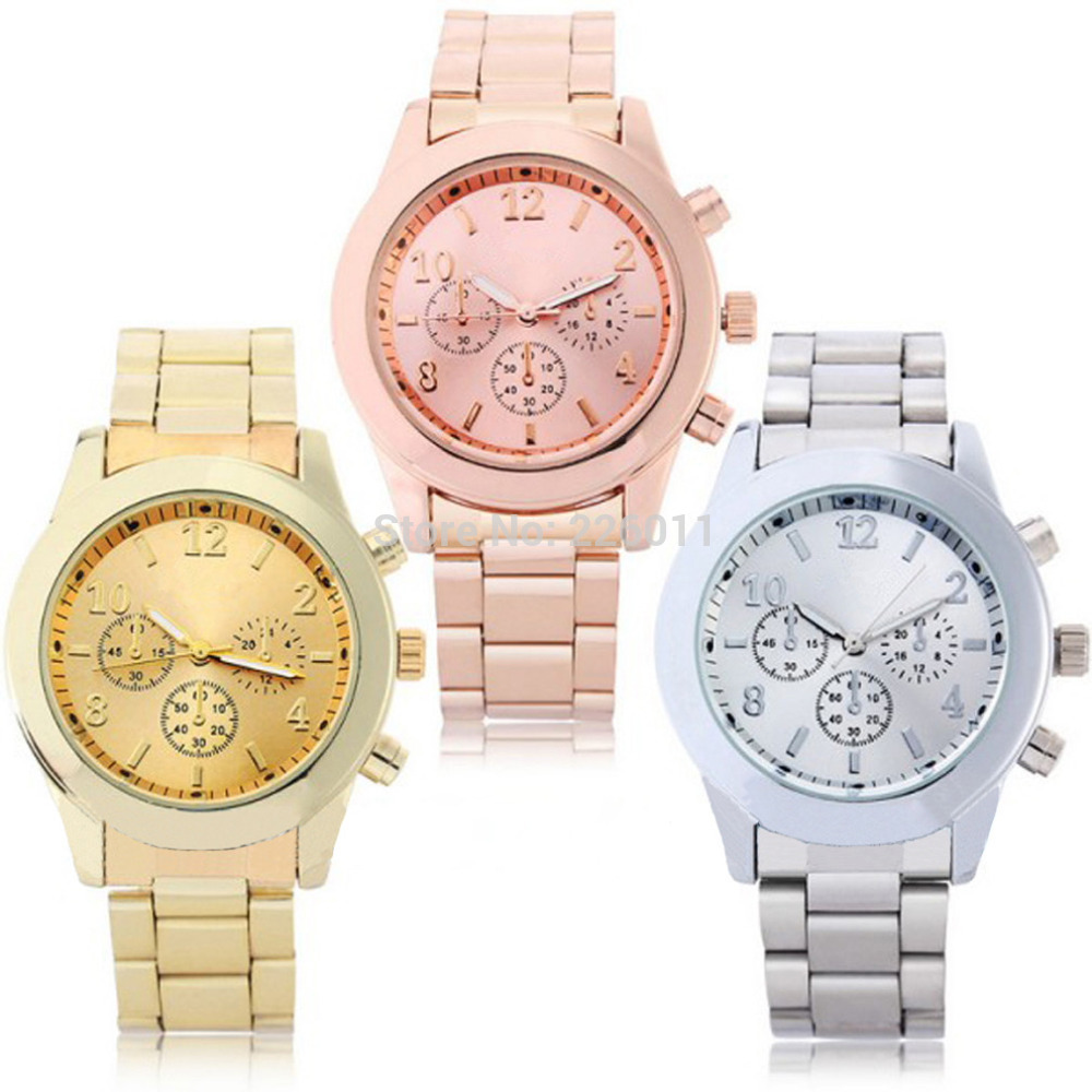 1pcs Women Girl Unisex Exquisite Charm Fashion Stainless Steel Quartz Wrist Watch Hot 