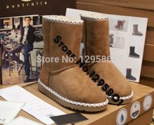 2014 Australia s high end brand slip snow boots warm wool snow boots genuine fashion flats