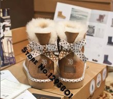 2014 Australia s high end brand slip snow boots warm wool snow boots genuine fashion flats